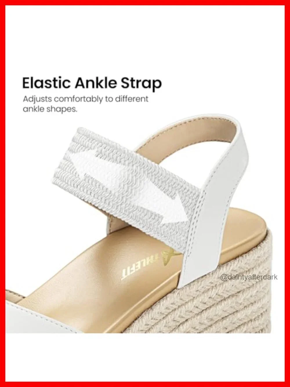 Women's Espadrille Wedge Sandals with Arch Support, Cushioned Platform